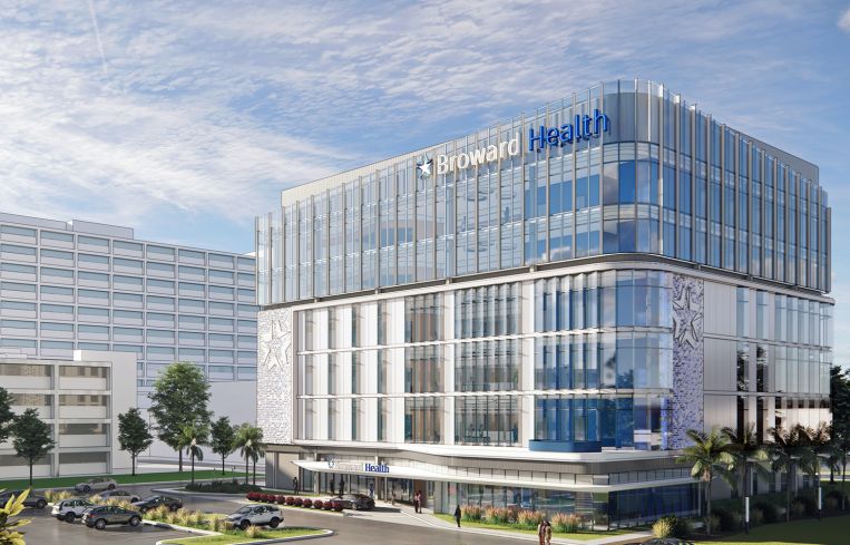 A rendering of Broward Health Medical Center.