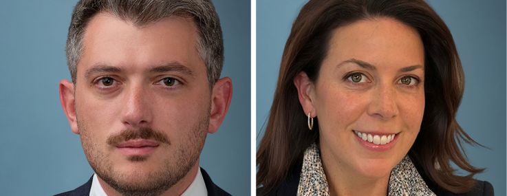 Colin Rosenbaum (left) and Laura Dunn.