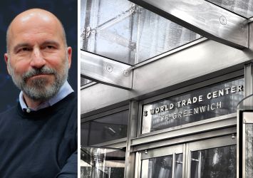 Uber CEO Dara Khosrowshahi and 3 World Trade Center.