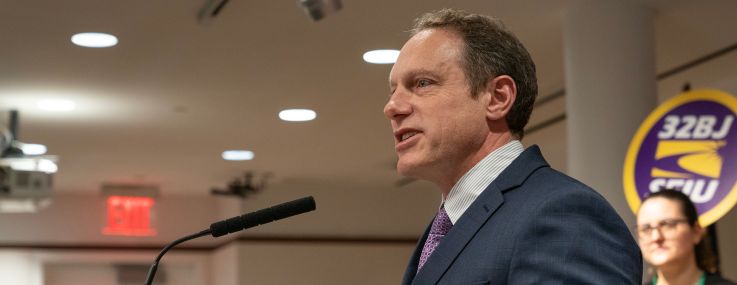 President of SEIU (Service Employees International Union) 32BJ Manny Pastreich.