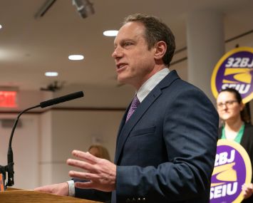 President of SEIU (Service Employees International Union) 32BJ Manny Pastreich.