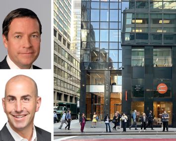 Cushman & Wakefield's Harry Blair (top), Newmark's Jason Greenstein, and 600 Lexington Avenue.