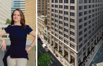 BXP's Hilary Spann and 360 Park Avenue South.