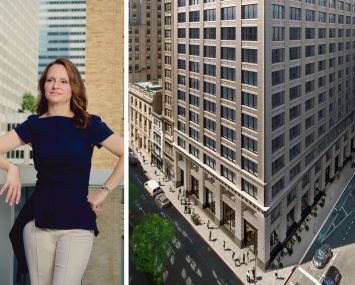 BXP's Hilary Spann and 360 Park Avenue South.
