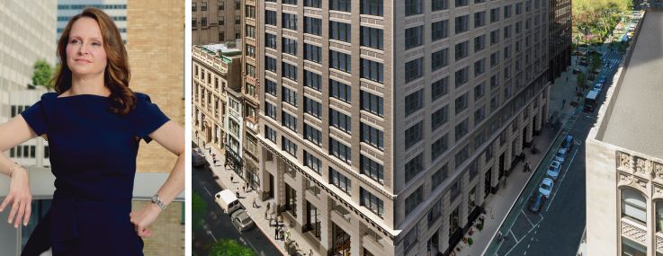 BXP's Hilary Spann and 360 Park Avenue South.