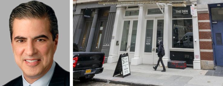 Cushman & Wakefield's Ian Lerner (top) and Alan Wildes, and 69 Mercer Street.