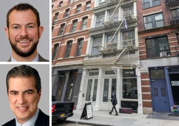 Cushman & Wakefield's Ian Lerner (top) and Alan Wildes, and 69 Mercer Street.