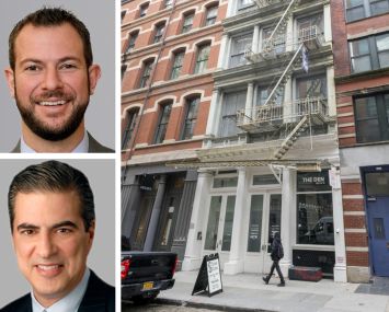 Cushman & Wakefield's Ian Lerner (top) and Alan Wildes, and 69 Mercer Street.