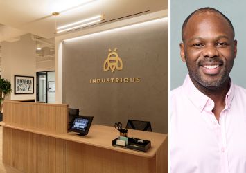 An Industrious location and Industrious President Gentry Long.