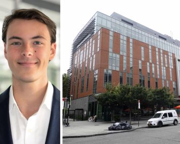 Arrow Real Estate Advisors' Jack McPhail and 484-526 Myrtle Avenue, Brooklyn.