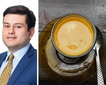 Meridian Retail's Joaquin Carrillo and a cup of coffee.