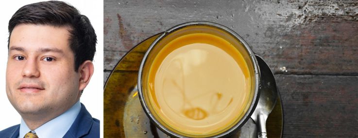 Meridian Retail's Joaquin Carrillo and a cup of coffee.