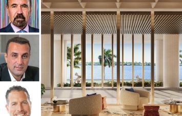 Related Group's Jorge Pérez (top), BH Group's Isaac Toledano (center), Madison Realty Capital's Josh Zegen, and a rendering of Ritz Carlton Residences West Palm Beach.