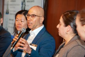 Shimon Shkury speaks at the Future of New York event.