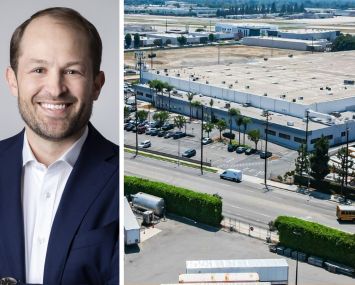 Link Logistics CEO Luke Petherbridge and 8201-8221 Woodley Avenue, Van Nuys, Calif.