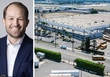 Link Logistics CEO Luke Petherbridge and 8201-8221 Woodley Avenue, Van Nuys, Calif.