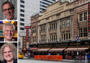 Chef Michael Lomonaco (top), Serafina Restaurant Group's Vittorio Assaf (center) and Fabio Granatos, and 800 Seventh Avenue.