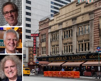 Chef Michael Lomonaco (top), Serafina Restaurant Group's Vittorio Assaf (center) and Fabio Granatos, and 800 Seventh Avenue.