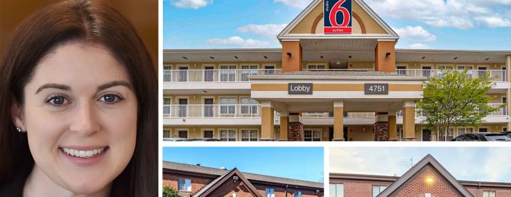 Access Point Financial's Michelle O'Brien, and Studio 6 Suites properties in Huntsville, Ala., Charlotte, and Greensville, S.C.