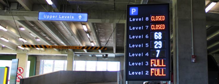 Nexity signage at a parking lot.