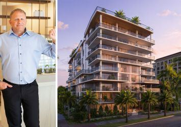 Developer Noam Ziv and Glass House condo development in Boca Raton, Fla.