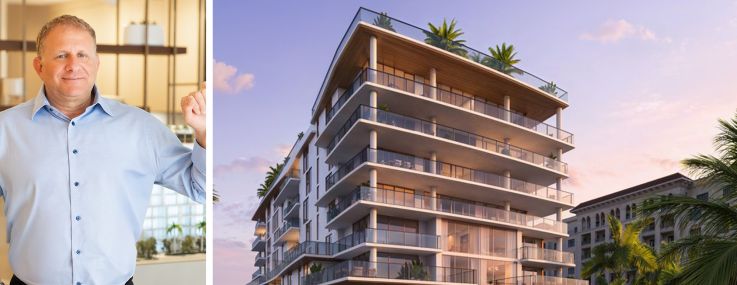 Developer Noam Ziv and Glass House condo development in Boca Raton, Fla.