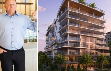 Developer Noam Ziv and Glass House condo development in Boca Raton, Fla.