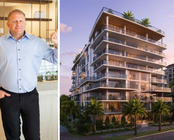 Developer Noam Ziv and Glass House condo development in Boca Raton, Fla.
