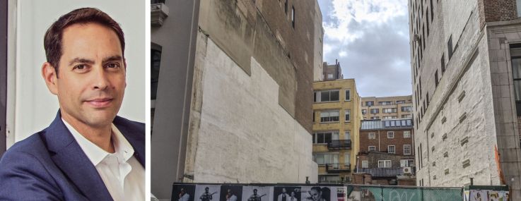 Northwind's Ran Eliasaf and a development lot at 10 West 17th Street.
