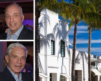 David Reuben (top) and Simon Reuben of Reuben Brothers and a view of Worth Avenue, Palm Beach Fla.
