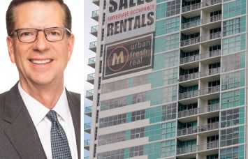 Harbor Group International's Richard Litton and a multifamily building.