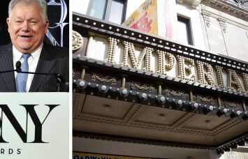 Schubert Organization Chairman and CEO Robert E. Wankel and the Imperial Theatre.