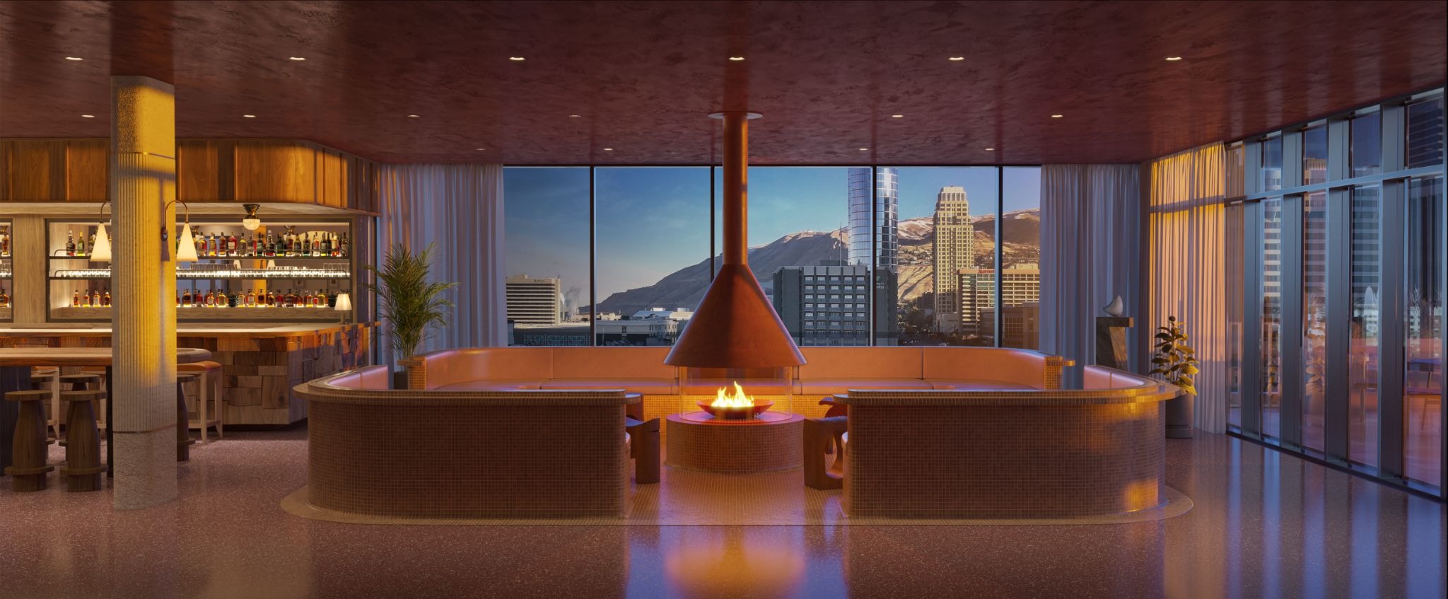 Rendering of a 216-key IHG Hotels & Resorts’ Kimpton luxury hotel in Downtown Salt Lake City