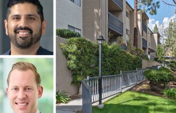 Eagle Partners' Shahny Lutfeali (top) and Taylor Friend, and 1045 Morning View Drive, San Diego.