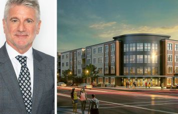 RXR's Steven Schwartz and a rendering of 691 Clifton Avenue, Clifton, N.J.