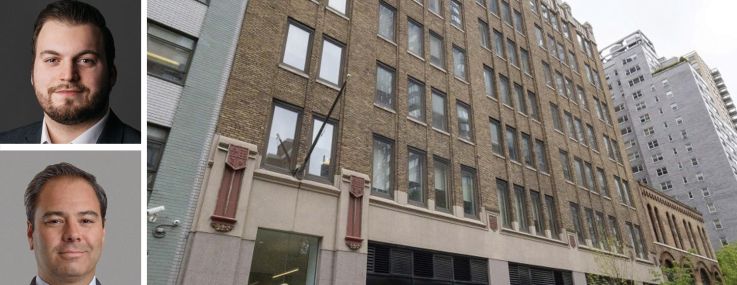 Okada & Company's Thomas Capuano (top), Lee & Associates's Cory Gahr (center) and Josh Lebowitz, and 145 East 32nd Street.