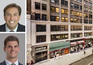 Lee & Associates's Todd Korren (top) and Woody King, and 240 West 35th Street.
