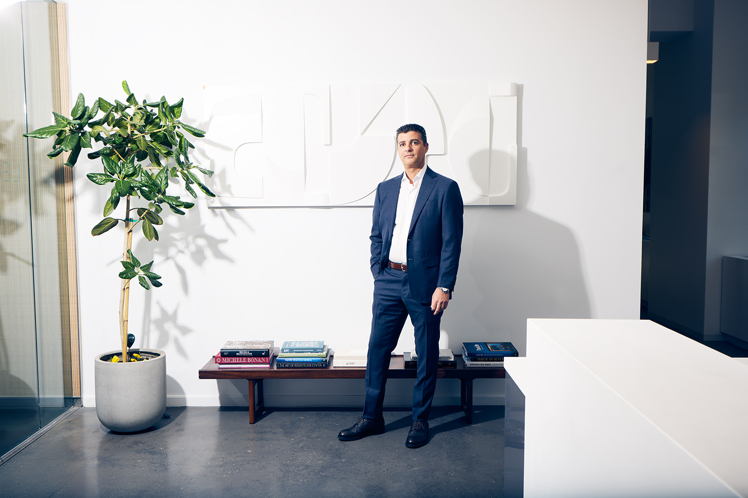 Victor Sigoura of Legion Investment Group in their office at 75 Rockefeller Plaza.
