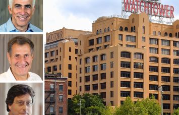 Shaul Kuba (top), Avi Shemesh (center), and Richard Ressler of CIM Group and The Watchtower Building in Brooklyn.