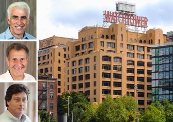 Shaul Kuba (top), Avi Shemesh (center), and Richard Ressler of CIM Group and The Watchtower Building in Brooklyn.