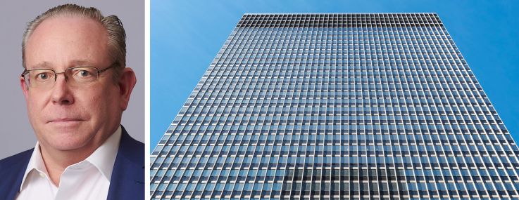 RXR's William Elder and 1285 Avenue of the Americas.