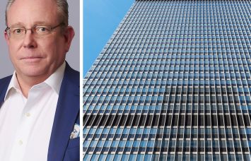 RXR's William Elder and 1285 Avenue of the Americas.