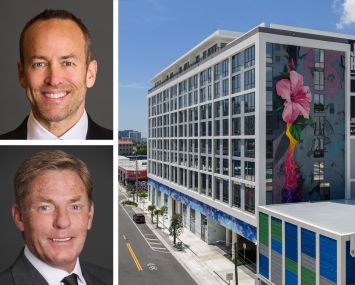 Fisher Brothers' Winston (top) and Kenneth Fisher, and Joule House at 2200 NW 1st Avenue, Miami.