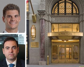 Woody King of Lee & Associates NYC (top), Jay Futersak of Circle Realty Group, and 14 Penn Plaza.