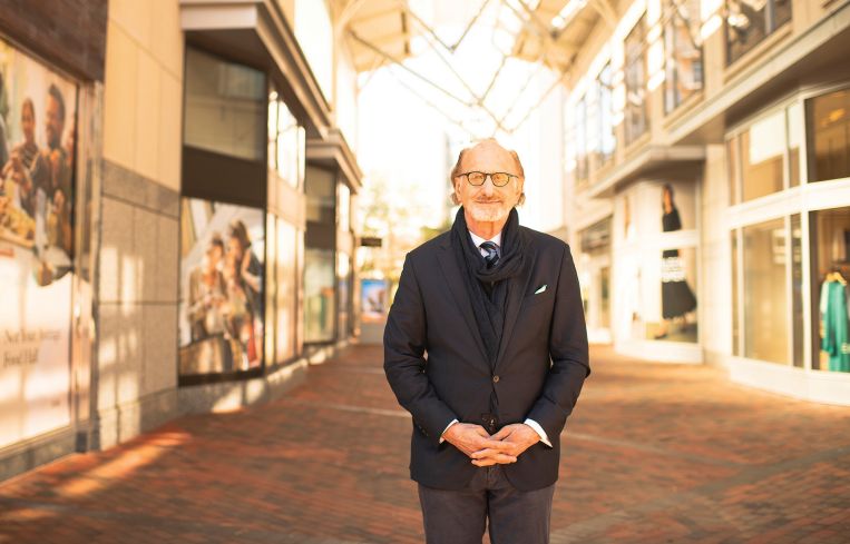 Prof. Jonathan Morris near Wisconsin Place in Washington, D.C.