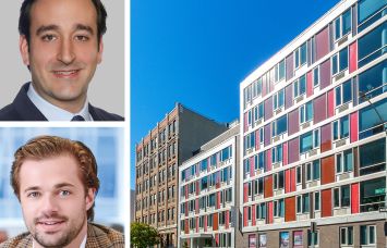 Michael Zaremski (top) and Clayton Ross of JLL and 34 Berry Street in Brooklyn.