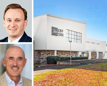 CBRE's David Gavin (top) and Jeff Dunne, and 750 White Plains Road, Scarsdale, N.Y.