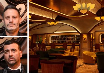 The h.wood Group's Brian Toll (top) and John Terzian, and a rendering of Lady Delilah.