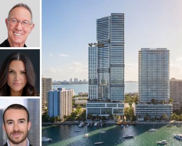 Continuum Company's Bruce Eichner (top) and Alexandra Eichner (center), S3 Capital's Steven Jemal, and a rendering of the Continuum Club & Residences West.