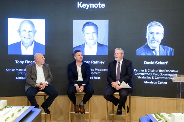 (l-r) Tony Fineman, Jordan Rathlev and David Scharf on a panel about West Palm Beach development.